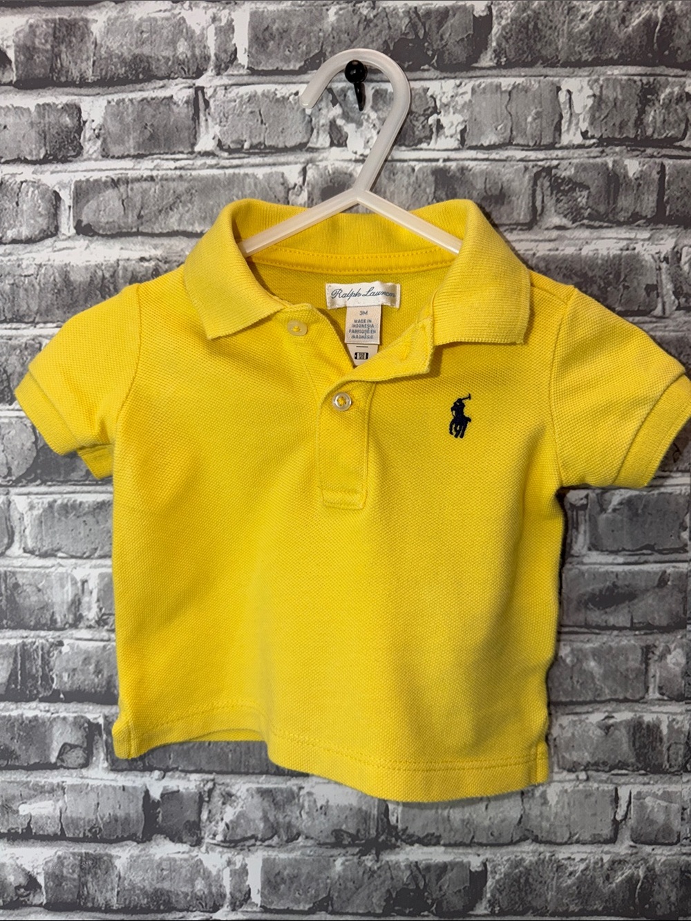 Baby Boy's Ralph Lauren‎ Boys Yellow Polo with Navy Pony